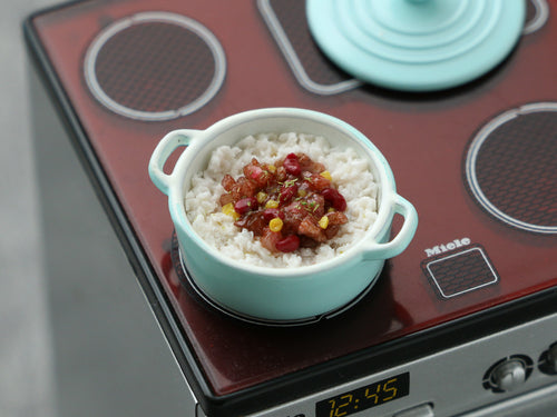 Chilli Con Carne in Pan - Handmade Miniature Dollhouse Food