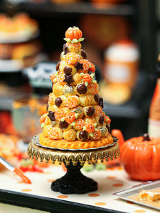 French Croquembouche for Autumn / Fall / Thanksgiving - Miniature Food