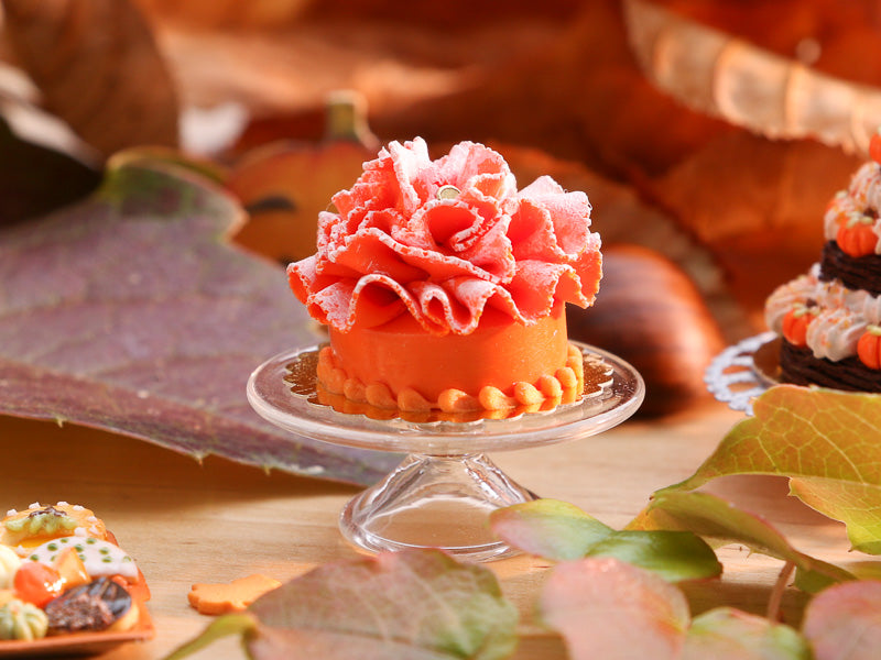 Feuille d'automne French Ruffle Cake Autumn Miniature Food