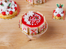 Load image into Gallery viewer, Christmas Cake - XMAS Letter Cookies - B - 12th Scale Miniature Food