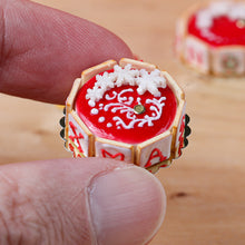 Load image into Gallery viewer, Christmas Cake - XMAS Letter Cookies - B - 12th Scale Miniature Food