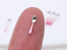 Load image into Gallery viewer, Set of Three Dessert Spoons, Choose from Dark Pink, Light Pink - Dollhouse Miniature