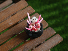 Load image into Gallery viewer, Halloween Cauldron of Candles and Candy  - 1:12 Scale Handmade Miniature fo Dollhouses
