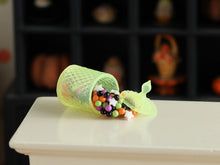 Load image into Gallery viewer, Spilled Candy Jar Miniature (Green) - 1:12 Scale Halloween Dollhouse Collectible