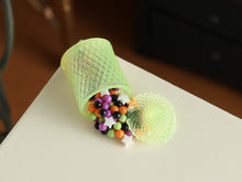 Load image into Gallery viewer, Spilled Candy Jar Miniature (Green) - 1:12 Scale Halloween Dollhouse Collectible