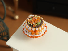 Load image into Gallery viewer, Autumn Charlotte Dessert in Orange - Handmade 1:12 scale dollhouse miniature food