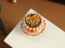 Load image into Gallery viewer, Autumn Charlotte Dessert in Orange - Handmade 1:12 scale dollhouse miniature food