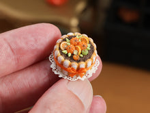 Load image into Gallery viewer, Autumn Charlotte Dessert in Orange - Handmade 1:12 scale dollhouse miniature food