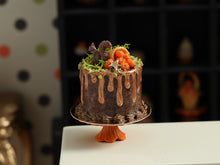 Load image into Gallery viewer, Pumpkin Cornucopia Drip Cake - 12th scale Handmade Miniature Autumn Food