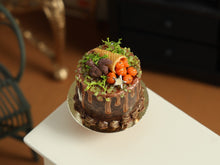 Load image into Gallery viewer, Pumpkin Cornucopia Drip Cake - 12th scale Handmade Miniature Autumn Food