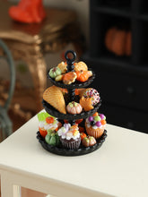 Load image into Gallery viewer, Three Tier Halloween Dessert Stand - 1:12 Scale Miniature