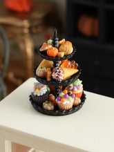 Load image into Gallery viewer, Three Tier Halloween Dessert Stand - 1:12 Scale Miniature