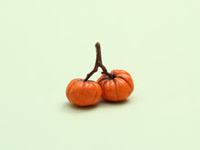 Load image into Gallery viewer, Fantasy "Cherry Pumpkins" Decoration - 1:12 scale handmade dollhouse decoration