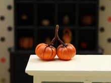 Load image into Gallery viewer, Fantasy "Cherry Pumpkins" Decoration - 1:12 scale handmade dollhouse decoration