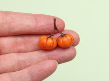 Load image into Gallery viewer, Fantasy "Cherry Pumpkins" Decoration - 1:12 scale handmade dollhouse decoration