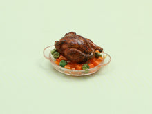 Load image into Gallery viewer, Roast Chicken Dish with Autumn Vegetables - Handmade miniature food