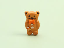 Load image into Gallery viewer, Jack-o’-Lantern Teddy Cake with Candy Corn, Halloween Miniature 1:12 Scale, OOAK Dollhouse Food