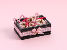 Load image into Gallery viewer, Halloween Crate of Pink Pumpkins and Candy - Handmade Miniature in 1:12 scale