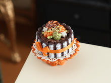 Load image into Gallery viewer, Autumn Charlotte Cake in Miniature - 1:12 Scale Handmade Dollhouse Food