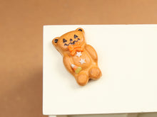 Load image into Gallery viewer, Jack-o’-Lantern Teddy Cake with Candy Corn, Halloween Miniature 1:12 Scale, OOAK Dollhouse Food