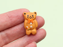 Load image into Gallery viewer, Jack-o’-Lantern Teddy Cake with Candy Corn, Halloween Miniature 1:12 Scale, OOAK Dollhouse Food