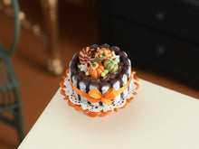 Load image into Gallery viewer, Autumn Charlotte Cake in Miniature - 1:12 Scale Handmade Dollhouse Food