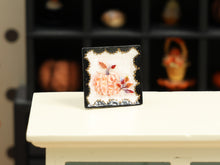 Load image into Gallery viewer, Autumn Plate Decorated with Pumpkin and Handpainted Border - Dollhouse Miniature Decoration