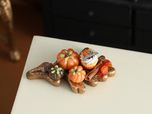 Load image into Gallery viewer, Miniature Halloween Cupcake &amp; Pumpkin Tray - 1:12 Scale Dollhouse Miniature