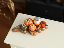 Load image into Gallery viewer, Miniature Halloween Cupcake &amp; Pumpkin Tray - 1:12 Scale Dollhouse Miniature