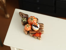 Load image into Gallery viewer, Miniature Halloween Cupcake &amp; Pumpkin Tray - 1:12 Scale Dollhouse Miniature
