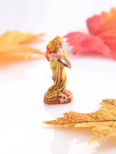 Exquisite Hand-Painted Art Nouveau Vintage Lady Ornament - Mucha - Miniature Decoration