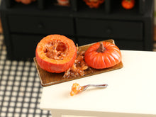 Load image into Gallery viewer, Hollowing Out Pumpkin - 12th Scale Handmade Dollhouse Miniature