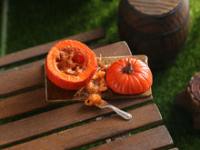 Load image into Gallery viewer, Hollowing Out Pumpkin - 12th Scale Handmade Dollhouse Miniature
