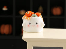 Load image into Gallery viewer, Cute Ghost Halloween Candy Jar (Pumpkins) - 12th Scale Handmade Dollhouse Miniature