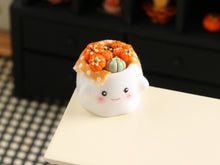Load image into Gallery viewer, Cute Ghost Halloween Candy Jar (Pumpkins) - 12th Scale Handmade Dollhouse Miniature