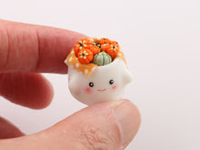 Load image into Gallery viewer, Cute Ghost Halloween Candy Jar (Pumpkins) - 12th Scale Handmade Dollhouse Miniature