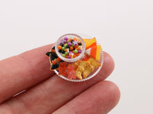 Load image into Gallery viewer, Plate &amp; Bowl of Halloween Treats (Clear) - 12th Scale Handmade Dollhouse Miniature