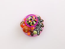 Load image into Gallery viewer, Plate &amp; Bowl of Halloween Treats (Purple) - 12th Scale Handmade Dollhouse Miniature