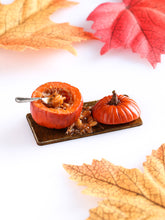 Load image into Gallery viewer, Hollowing Out Pumpkin - 12th Scale Handmade Dollhouse Miniature