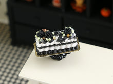 Load image into Gallery viewer, Black Rose Halloween Cake - Dollhouse Miniature Food for Autumn