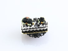 Load image into Gallery viewer, Black Rose Halloween Cake - Dollhouse Miniature Food for Autumn