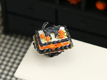 Load image into Gallery viewer, Black Cat Halloween Cake - 1:12 Scale Miniature Food for Dollhouses