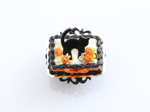 Black Cat Halloween Cake - 1:12 Scale Miniature Food for Dollhouses