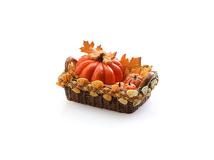 Pumpkin and Cookies Halloween Hamper - 1:12 Scale Miniature Decoration for Dollhouses