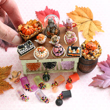 Load image into Gallery viewer, Spilt Lilac Jar of Halloween Candy - Handmade Miniature Dollhouse Food