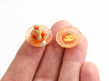 Load image into Gallery viewer, Autumn St Honoré Pastry Dessert and Decorative Plate - Handmade Miniature Food