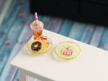 Load image into Gallery viewer, Autumn Donut Dessert and Decorative Plate - Handmade Miniature Food