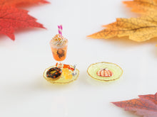Load image into Gallery viewer, Autumn Donut Dessert and Decorative Plate - Handmade Miniature Food