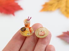 Load image into Gallery viewer, Autumn Donut Dessert and Decorative Plate - Handmade Miniature Food