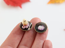 Load image into Gallery viewer, Glowing Ghost Cupcake Dessert and Decorative Plate - Handmade Miniature Food